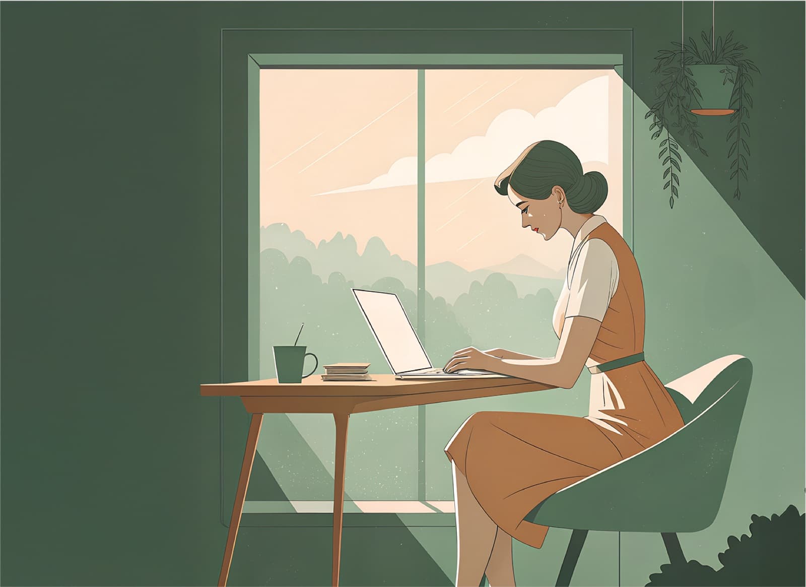 Professional working at a desk